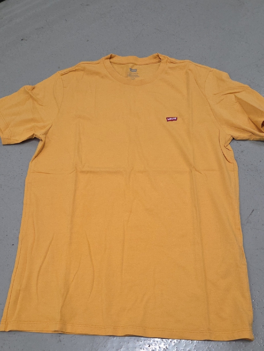 Levi's Mustard Short Sleeve Tee with Red Logo